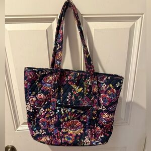 Vera Bradley Purple Floral Tote Bag 13” x 16”